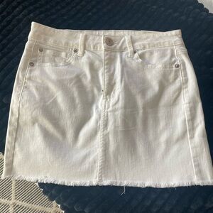 American Eagle White Jean Skirt